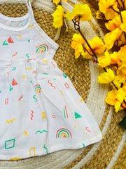 Rainbow - Muslin Frock 0 to 6M